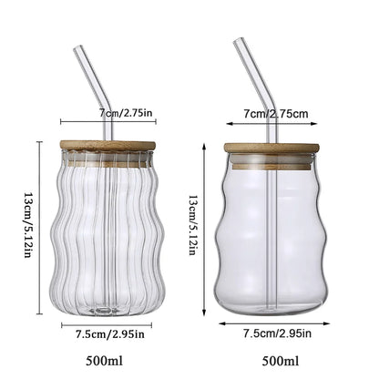Ribbed Glass Tumbler 530ml