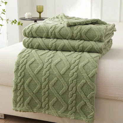 Featherline Coral Fleece Blanket