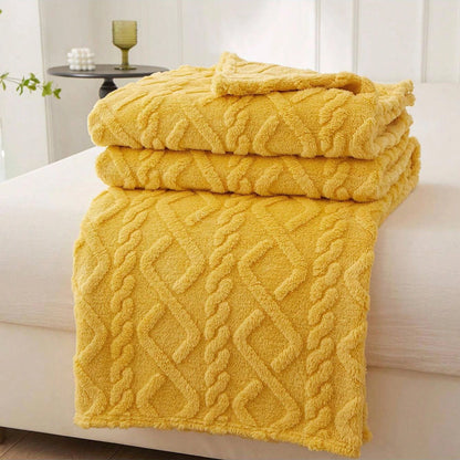 Featherline Coral Fleece Blanket