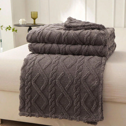 Featherline Coral Fleece Blanket