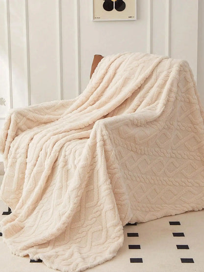 Featherline Coral Fleece Blanket