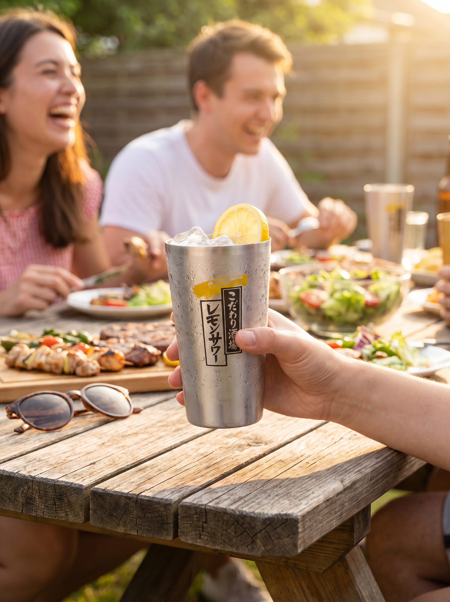 Kanpai Aluminium Beer Mug Set lifestyle