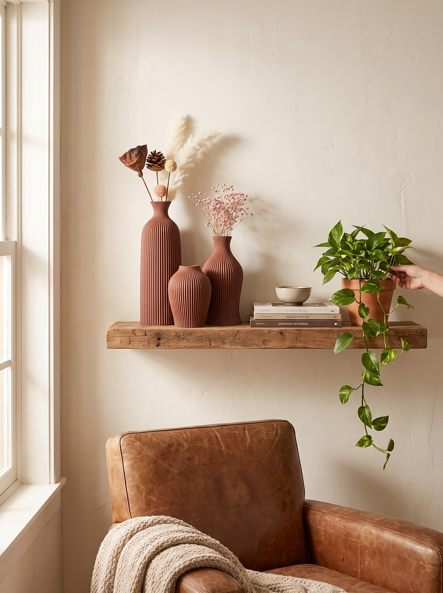 Artisan Trio Decorative Vase Set lifestyle