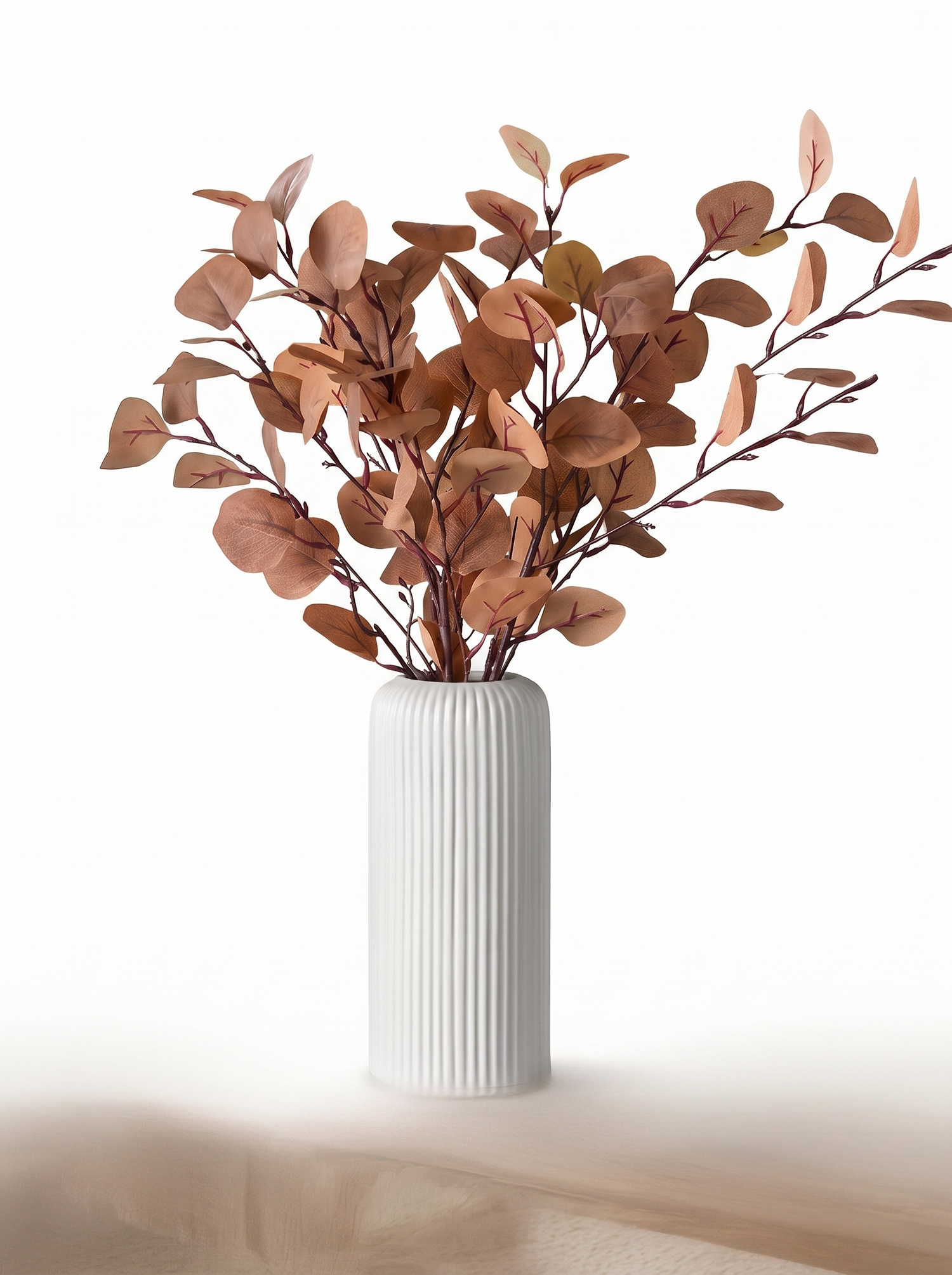 Striped Ceramic Look Vase studio