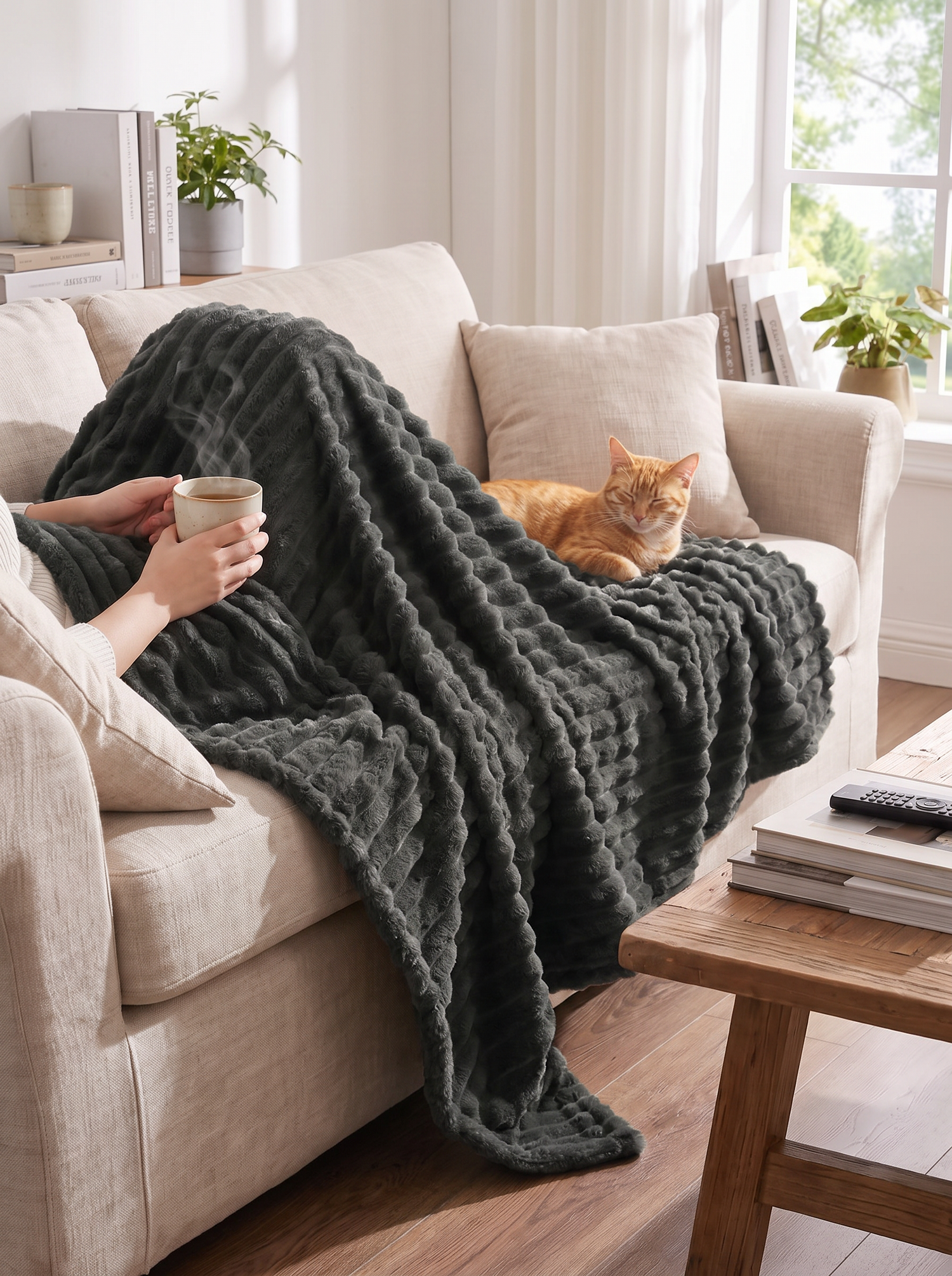 Cloudsoft Fleece Throw Blanket lifestyle