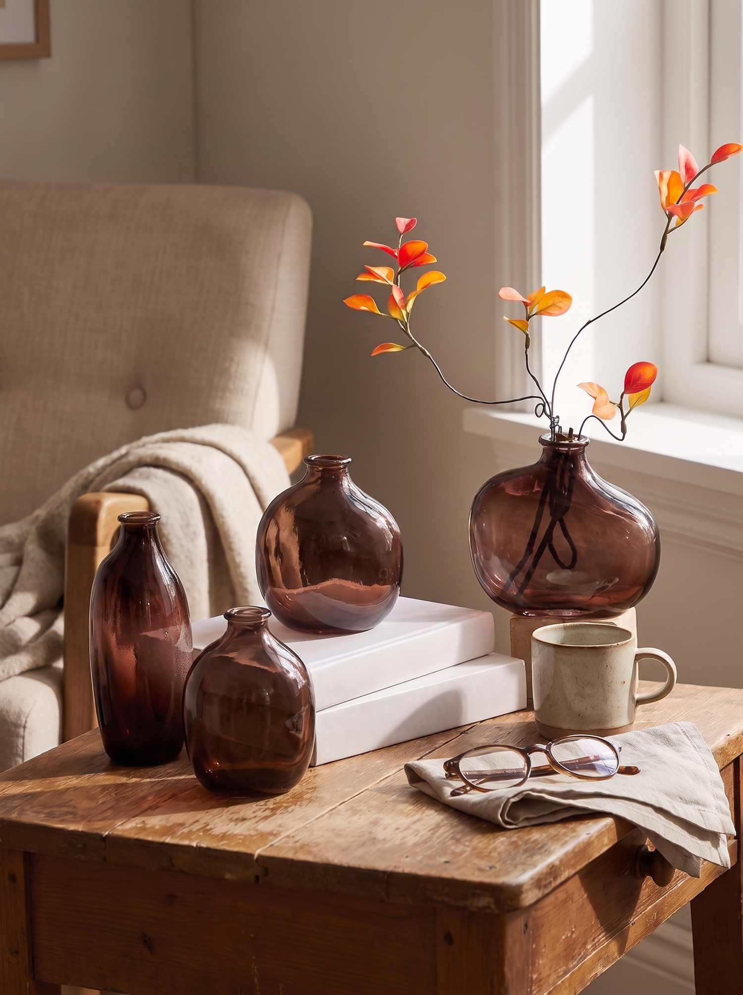 Retro Nordic Glass Vase lifestyle