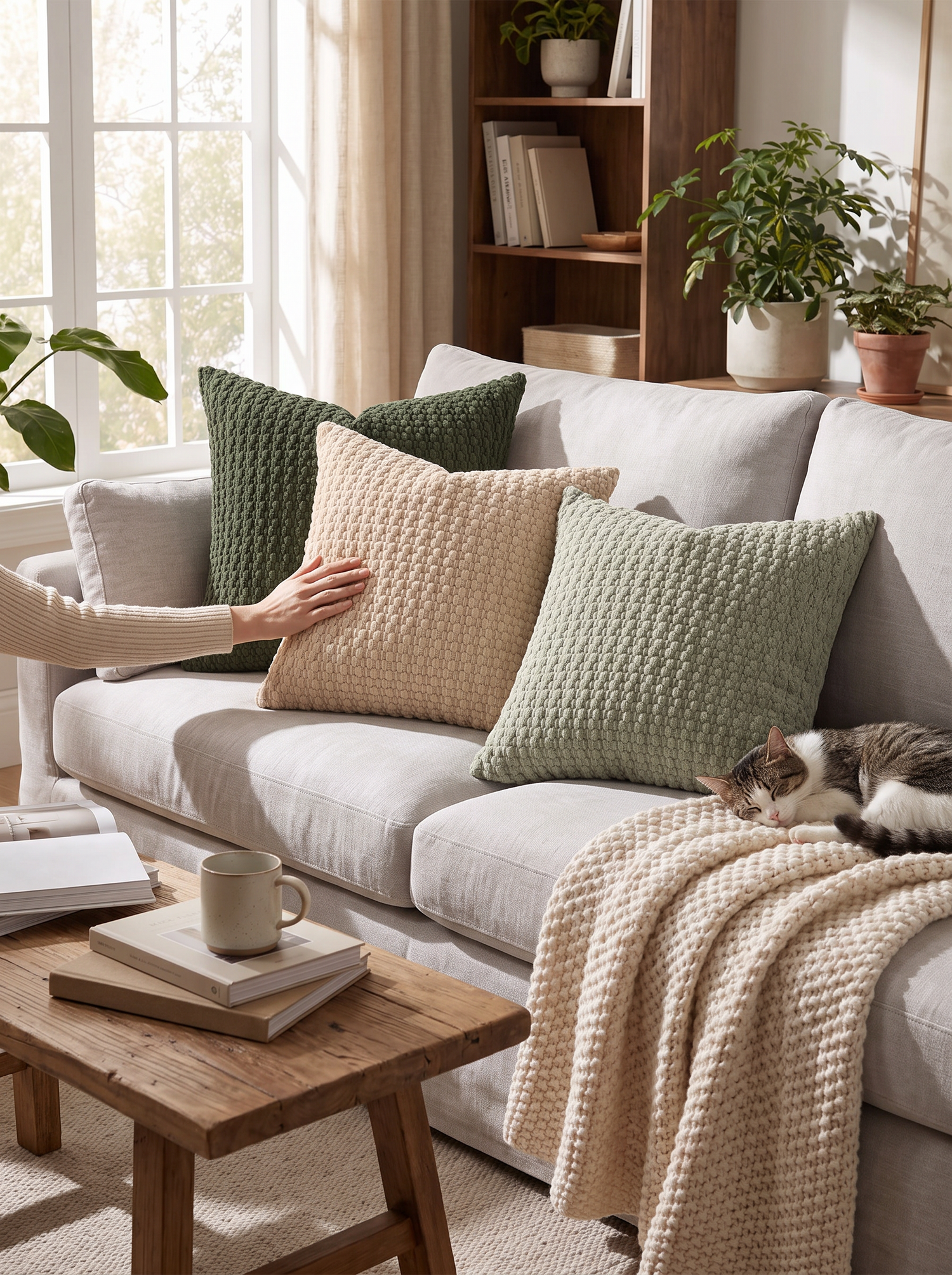 Reversible Corduroy Cushion Cover lifestyle