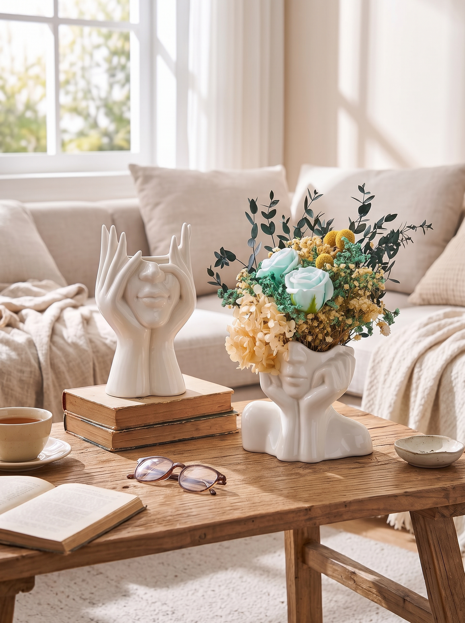 Nordic Luxe Sculptural Vase lifestyle